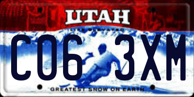 UT license plate C063XM
