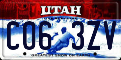 UT license plate C063ZV