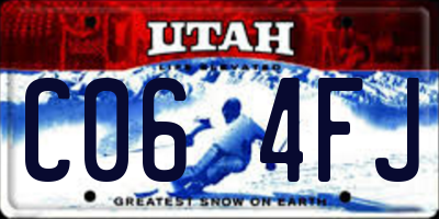 UT license plate C064FJ