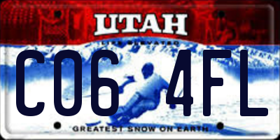 UT license plate C064FL