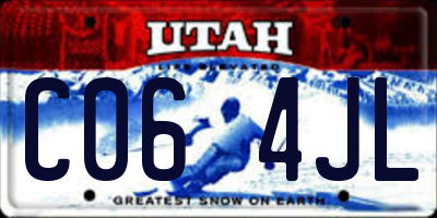 UT license plate C064JL