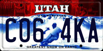 UT license plate C064KA