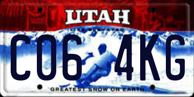 UT license plate C064KG