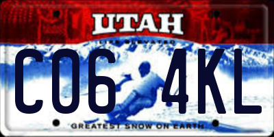 UT license plate C064KL
