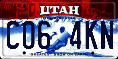 UT license plate C064KN