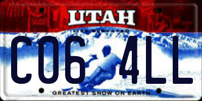 UT license plate C064LL