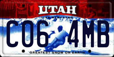 UT license plate C064MB