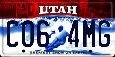 UT license plate C064MG