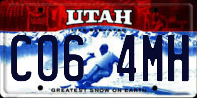 UT license plate C064MH