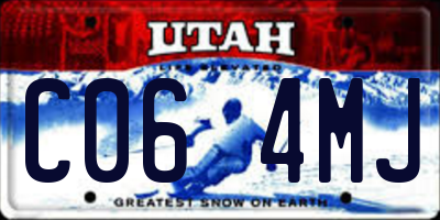 UT license plate C064MJ