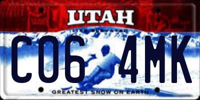 UT license plate C064MK
