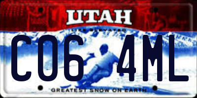 UT license plate C064ML