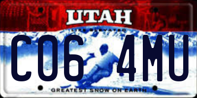 UT license plate C064MU