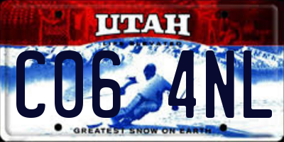 UT license plate C064NL