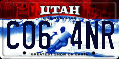 UT license plate C064NR