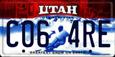 UT license plate C064RE