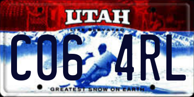 UT license plate C064RL