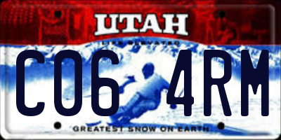 UT license plate C064RM