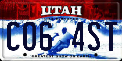 UT license plate C064ST