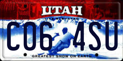 UT license plate C064SU