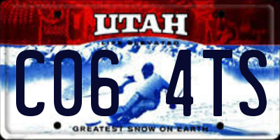 UT license plate C064TS