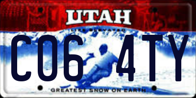 UT license plate C064TY