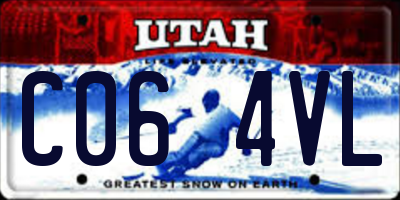 UT license plate C064VL