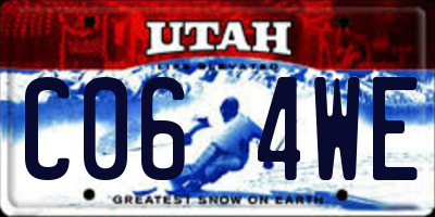 UT license plate C064WE