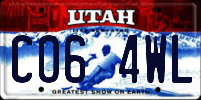 UT license plate C064WL