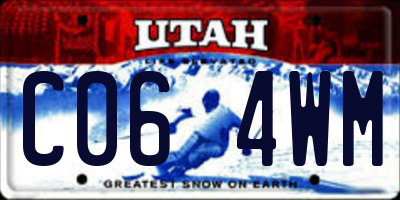 UT license plate C064WM