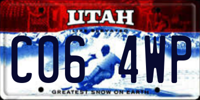 UT license plate C064WP
