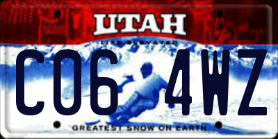 UT license plate C064WZ
