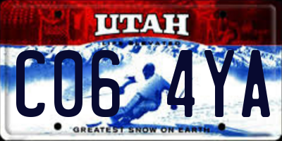 UT license plate C064YA