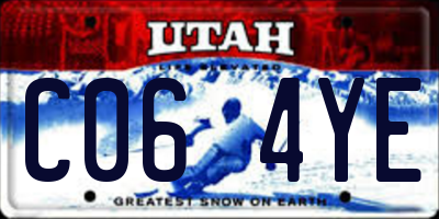 UT license plate C064YE