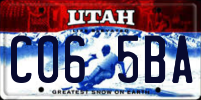 UT license plate C065BA