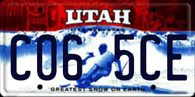 UT license plate C065CE