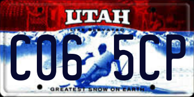 UT license plate C065CP