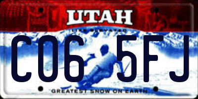 UT license plate C065FJ