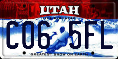 UT license plate C065FL