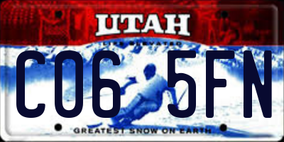UT license plate C065FN