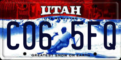 UT license plate C065FQ