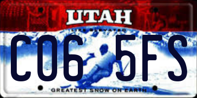 UT license plate C065FS
