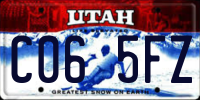UT license plate C065FZ