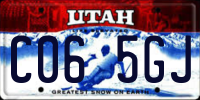 UT license plate C065GJ