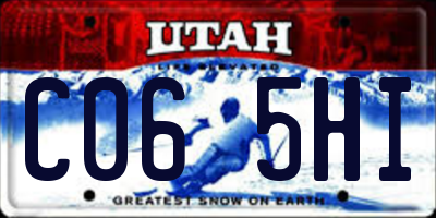 UT license plate C065HI