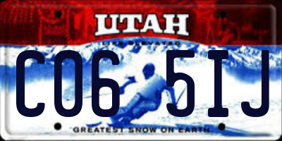 UT license plate C065IJ