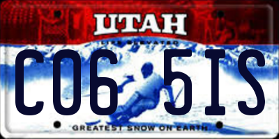 UT license plate C065IS