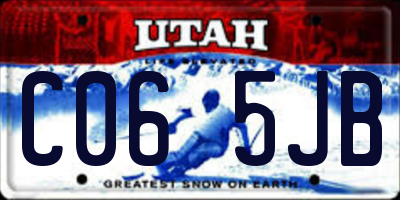 UT license plate C065JB
