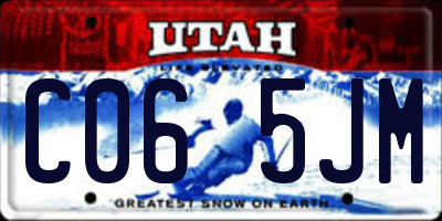 UT license plate C065JM