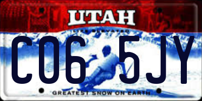 UT license plate C065JY